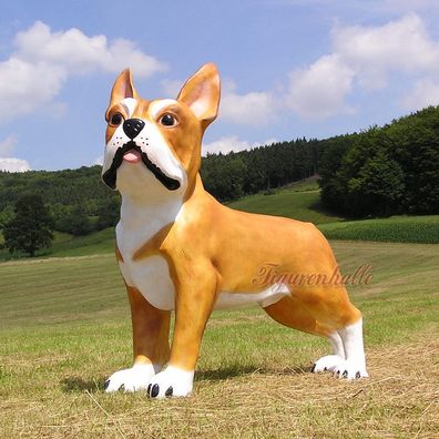Französische Bulldogge Hund Figur Statue Werbefigur groß Fan Deko neu xxl