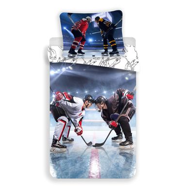 Hockey Ice Hockey Fan Bettwäsche 140 x 200 cm