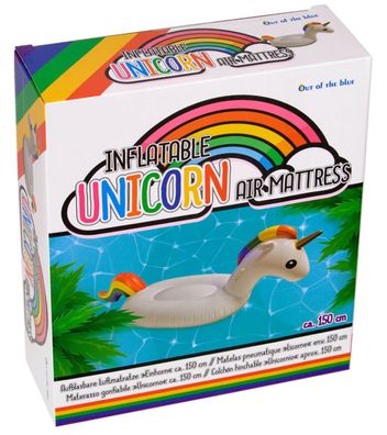 Kinder Luftmatratze Einhorn Unicorn Reittier Schwimmtier aufblasbar Schwimminsel