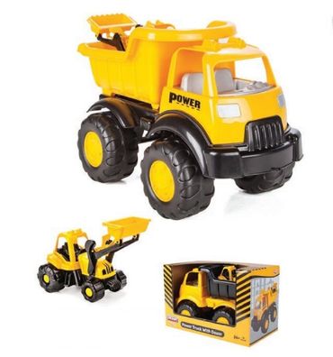 Pilsan Spielzeug Baustellen LKW 49 x 31 x 26 cm mit Bulldozer 06518