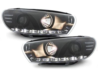 VW Scirocco 3 Scheinwerfer LED Tagfahrlicht schwarz + europw. Zulassung SWV33LGXB