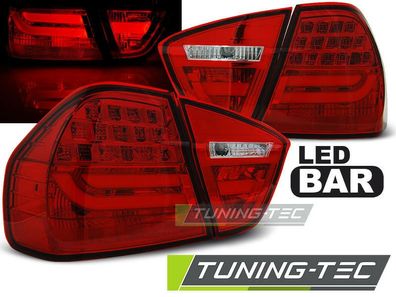 BMW 3er E90 Limousine Lightbar LED Rückleuchten Rot klar + LED Blinker