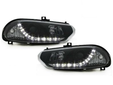 Scheinwerfer Alfa Romeo 156 LED Tagfahrlicht Optik Black / schwarz 1997-2003