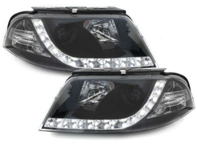 VW Passat 3BG Scheinwerfer LED Tagfahrlicht Optik. Schwarz. Bj.2000-2005