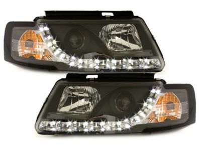 VW Passat 3B LED Tagfahrlicht Scheinwerfer Schwarz,1996-2000 europw. zugelassen