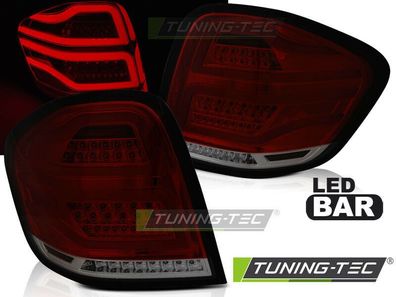 Mercedes W164 ML M-Klasse Voll LED Lightbar Rückleuchten, Rot-Smoke,2009-2011