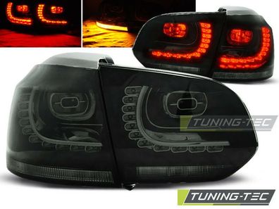 VW Golf 6 VI Limousine LED R-Look / Design LED Rückleuchten Schwarz-Smoke/ Rauch