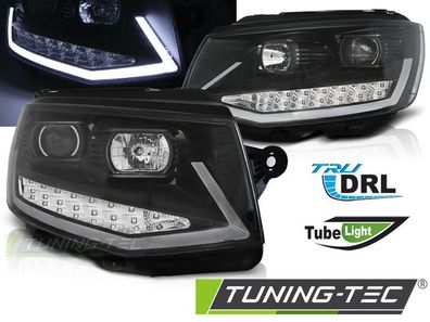 VW T6 VI LED Tagfahrlicht Scheinwerfer schwarz. + LED Blinker + Stellmotor Bj.2015-