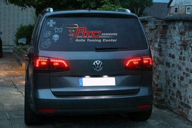 VW Touran 1T3 LED Rückleuchten Bj.2010-2015 Schwarz Smoke. Europaweit zugelassen
