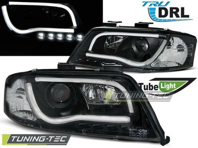 AUDI A6 4B, 5C LED Tube Tagfahrlicht Scheinwerfer Schwarz Bj.5.2001-2004