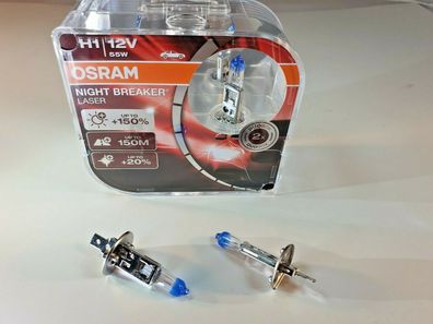 Osram H1 Night Breaker Laser Glühbirnen Leuchtmittel / Birne 55 Watt Xenon Look
