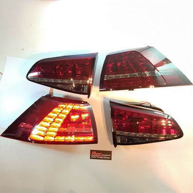 LED Design Rückleuchten Dunkel-Rot-Smoke Glas. VW Golf 7 VII Limousine Europaw. zu