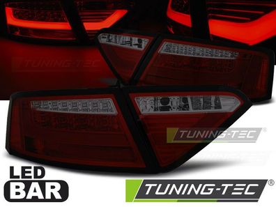 Audi A5 8T3 Coupe LED Lightbar Rückleuchten Rot-Smoke + Sportback ab Bj.2007-2011
