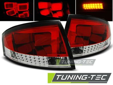 Audi TT 8N LED Rückleuchten Heckleuchten, Rot-klar Glas Rot Bj.1999-2006