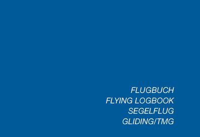 Flugbuch für Segelflieger EU-FCL A6 in Kunststoffeinband Pilot Flight Logbook