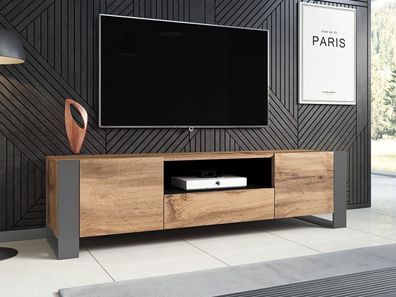 TV-Lowboard Wood TV Tisch TV Schrank Modern Design Wohnzimmer Kollektion M24