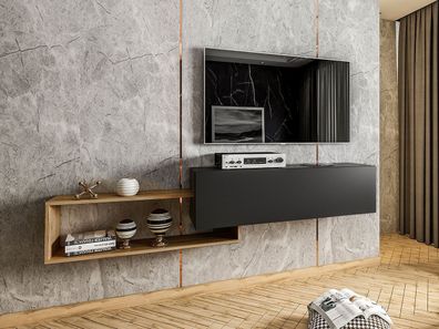 TV-Schrank Vega TV-Tisch Modern Loft Stil Wohnzimmer Moderne Hängeschrank M24