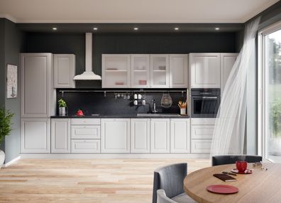 Küche weiss Landhaus Küchenzeile Soft Close individuell stellbar 420cm