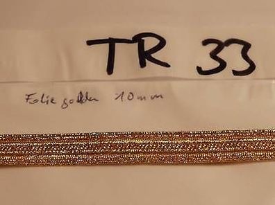 Tresse Marine golden folie 10mm 1Meter (TR33)