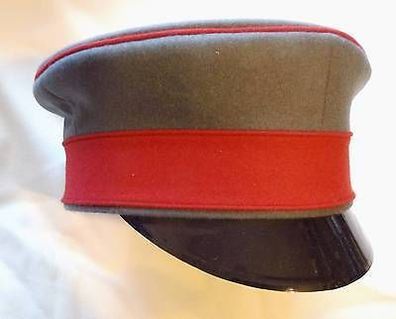 Schirmmütze 1 Weltkrieg für Generäle grau-rot gr.57cm