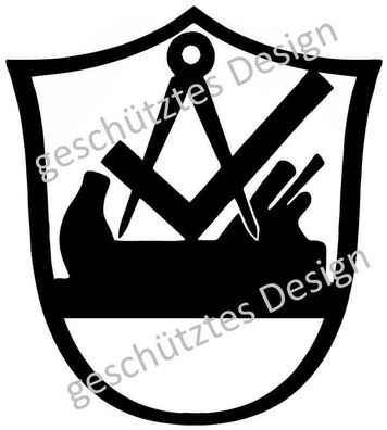 Tischler Schreiner das Zunftzeichen als Wappen 40cm-100cm aus 3mm Stahl ab 49€