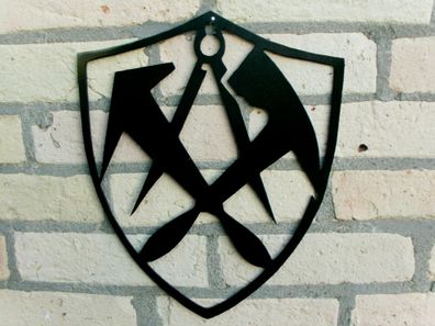 Dachdecker Zunftzeichen Wappen Deko Logo 40cm-100cm aus 3mm Stahl ab 49€ Maibaum