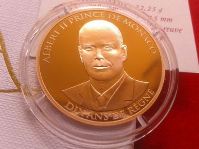 100 euro 2015 PP Monaco Fürst Albert 10 Jahre Regentschaft 32,25g 900er Gold