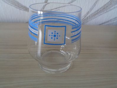 Cognacglas aus Haushaltsauflösung zum Nachkauf mit blauem Rand