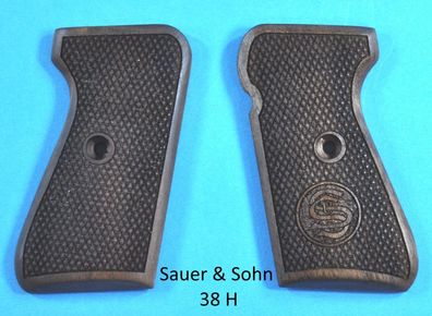 Nussbaum-Griffschalen für Pistole Sauer & Sohn 38 Heeresmodell