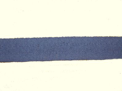 Kofferband Köperband Baumwolle mittelblau 2,2 cm breit 1 Meter 12119
