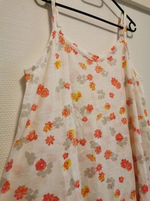 bpc bonprix Sommerkleid mit Blumenmuster, weiss, Gr. 40/42