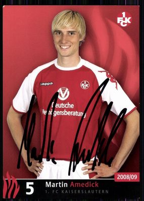 Martin Amedick 1. FC Kaiserslautern 2008-09 Original Signiert + A 83093