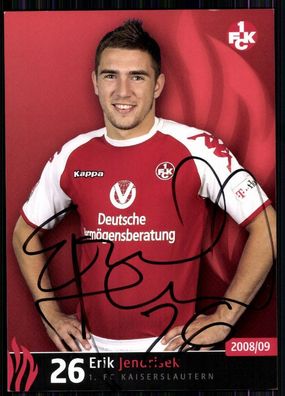 Erik Jendrisek 1. FC Kaiserslautern 2008-09 Original Signiert + A 83110