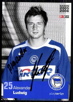 Alexander Ludwig Hertha BSC Berlin 2005-06 Original Signiert + A 82909