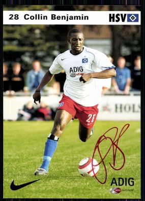 Collin Benjamin Hamburger SV 2004-05 Autogrammkarte Original Signiert + A 83218