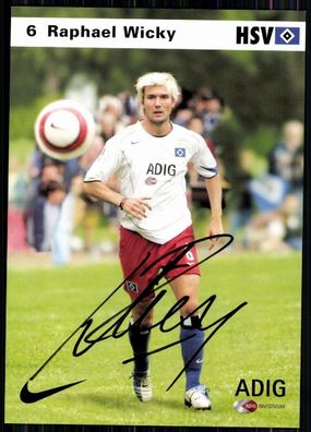 Raphael Wicky Hamburger SV 2004-05 Autogrammkarte Original Signiert + A 83236