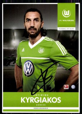 Sotirios Kyrgiakos VFL Wolfsburg 2012-13 Fehldruck Original Signiert + A 83193