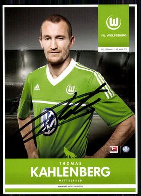 Thomas Kahlenberg VFL Wolfsburg 2012-13 Fehldruck Original Signiert + A 83200
