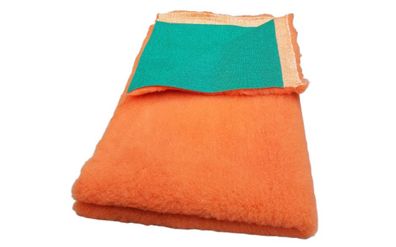 Vet Bed Hundedecke Hundebett Schlafplatz 150x100 cm orange mit grünem Rücken