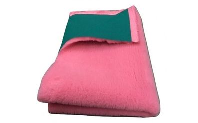 Vet Bed Hundedecke Hundebett Schlafplatz 150x100 cm rosa mit grünem Rücken