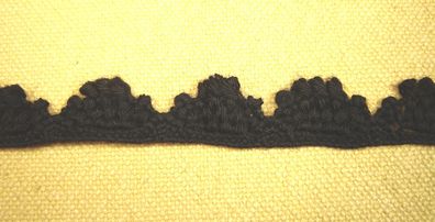 Posamentenborte Band Baumwolle schwarz Bogen 1,5 cm breit je 1 Meter 5719