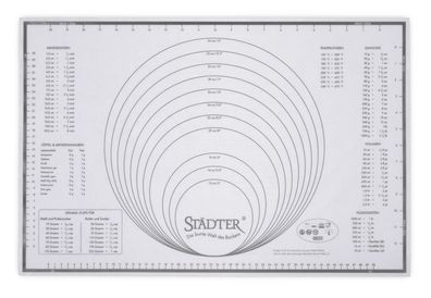 Städter - 'SILIKON-UNTERLAGE-Silikon-Unterlage - Maxi 60 x 40 cm Weiß'