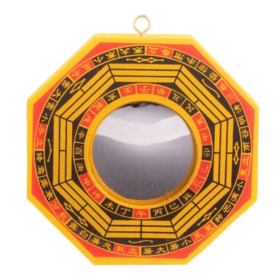 BaGua Spiegel konvex &oslash; 10,5 cm / Schutz vor negativen Energien / Feng-Shui