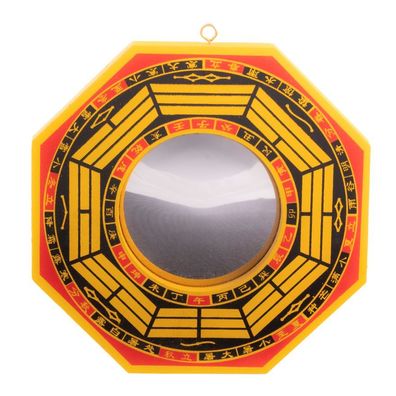 BaGua Spiegel konvex &oslash; 15,5 cm / Schutz vor negativen Energien / Feng-Shui