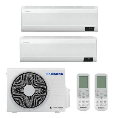 Samsung Wind-Free Comfort 2x AR09TXFCAWKNEU R32 MultiSplit Duo Wandgerät - 2x 2,5 ...