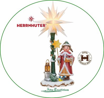 Hubrig Winterkinder - Herrnhuter ® Sternsinger 2021 elektrisch 8 cm Stern weiß
