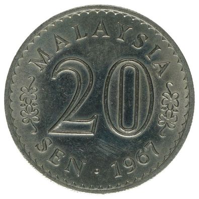 Malaysia, 20 Sen 1967 A53188