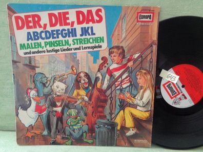 LP Europa E2061 Der Die Das malen pinseln streichen Lustige Lieder Lernspiele Vinyl