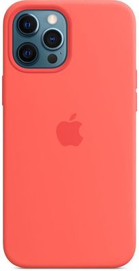 Apple MHL93ZM/ A Magsafe Silikon Cover Hülle, iPhone 12 Pro Max - Zitrus Pink