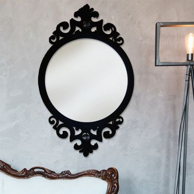 Wandspiegel Diamond Handgefertigt aus Metall, schwarz o. weiß 55 x 88cm B-Ware!